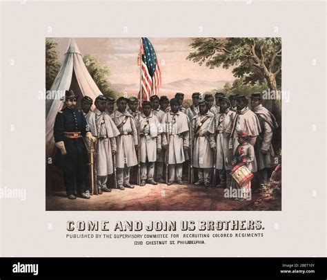A Civil War Era Regiment Of Colored Troops Stock Photo Alamy