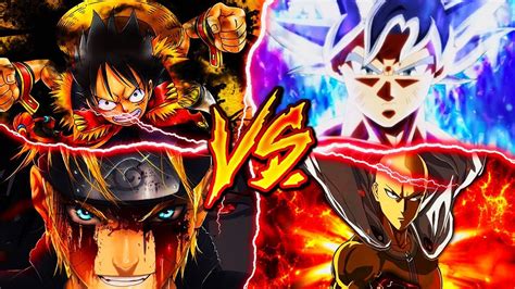 One Punch Man Vs Goku Vs Naruto Dowload Anime Wallpaper Hd
