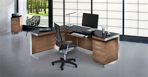 Walnut is a nice medium wood that is as rock hard as oak but at a fraction of the price. Modern Home Office Desks & Computer Desks | BDI Furniture