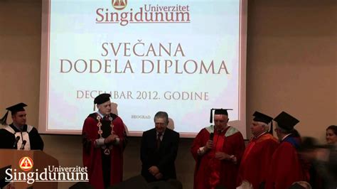 Dodela Diploma Univerzitet Singidunum 2012 Youtube