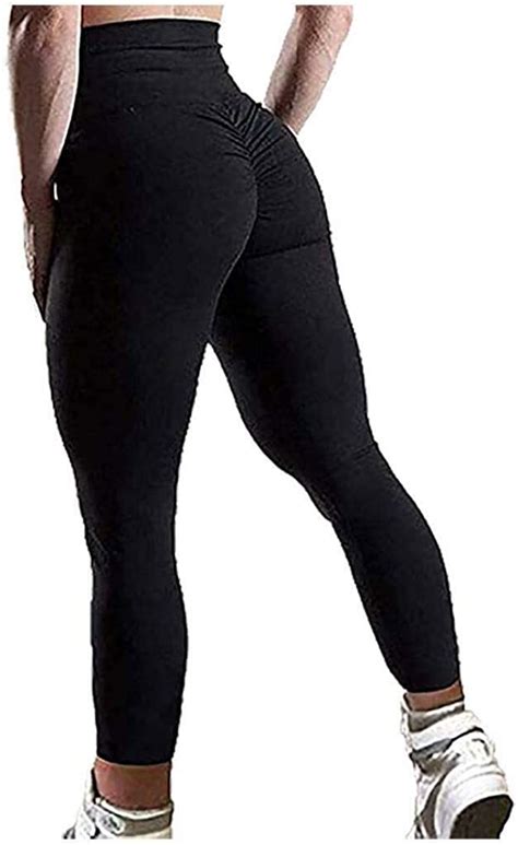 digitalspot womens ladies anit cellulite high waist scrunch butt legging yoga gym pants black uk
