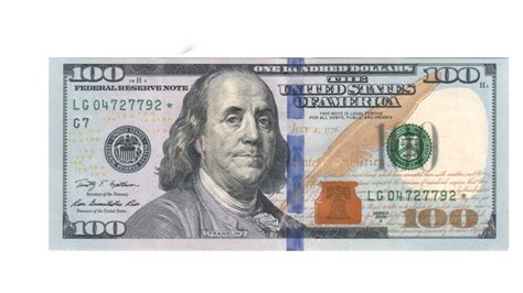 Transparent 100 Dollar Bill