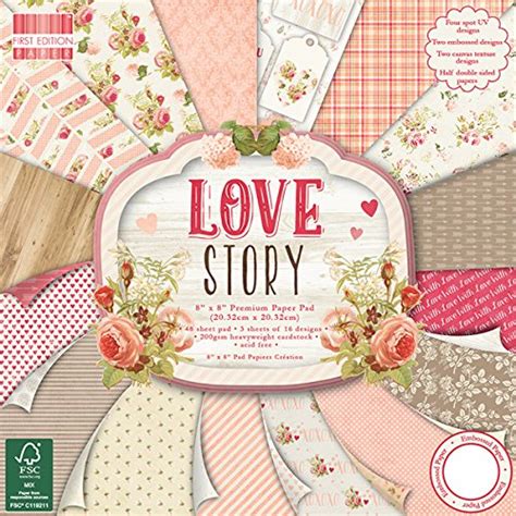 Trimcraft Love Story First Edition Premium Paper Pad 48pack 8 X 8