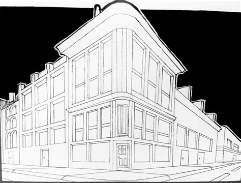 Draw a city block in 2 point perspective. City Corner | Two Point Perspective by LochyG32 on DeviantArt