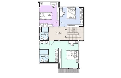 House Plan Idea 7x10m With 6 Bedrooms Layout Plan Simple