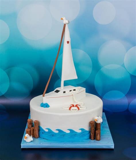 Cakesdecor On Boat Cake Sailboat Cake Nautical Birthday Cakes