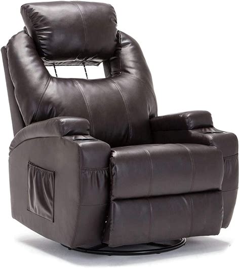 Massage Recliner Chair Bonded Leather Heated Reclining