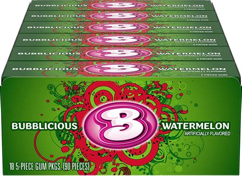 Bubblicious Watermelon Bubble Gum Pack Of 18 Au Pantry