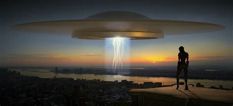 Download City Silhouette Cyborg Spaceship Sci Fi Alien Sci Fi City Hd