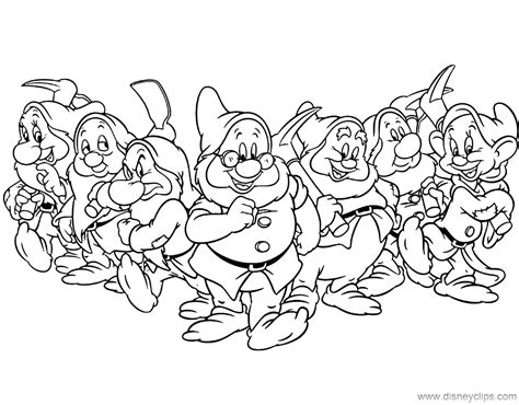 Adorable Seven Dwarfs Coloring Page Coloring Dwarfs Seven Dopey Dwarf