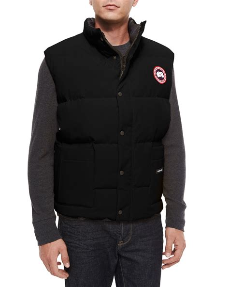 canada goose freestyle down puffer vest in black for men lyst