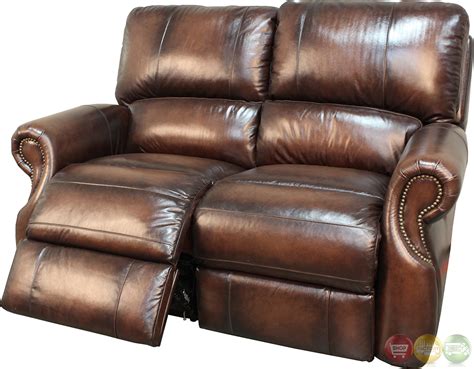 Our dual reclining loveseats also have a hidden. Parker Living Hawthorne Brown Leather Reclining Sofa Set ...