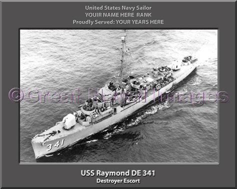 Uss Raymond De 341 Personalized Navy Ship Photo ⋆ Us Navy Veteran