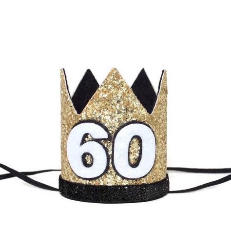 60th Birthday Crown 60th Birthday Party Hat Sixtieth Etsy
