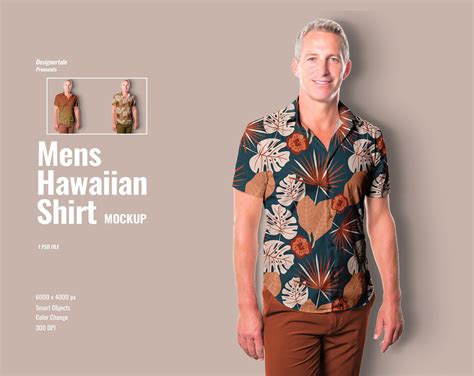 Mens Hawaiian Shirt Mockup Etsy
