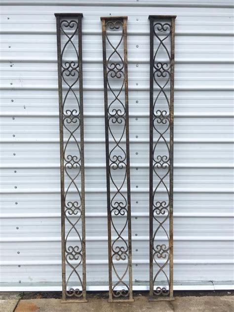 Install metal porch columns support posts to hold up the weight of the roof, but add decorative metal railings. Set of 3 Antique Iron Porch Post Columns Support Vintage | Etsy | Porch posts, Antique iron ...