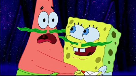 Spongebob And Patrick Have Epic Mustaches Spongebob Pics