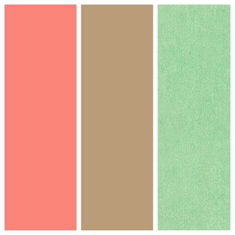 The Perfect Wedding Color Combo Coral Tan And Mint Wedding Color