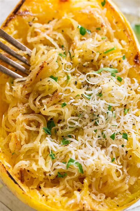 Roasted Spaghetti Squash Browned Butter And Parmesan Cooking Classy