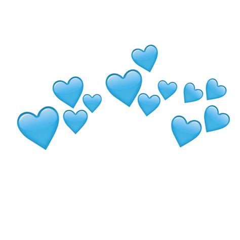 Heart Hearts Emoji Tumblr Crown Blue In 2021 Emoji Art Emoji