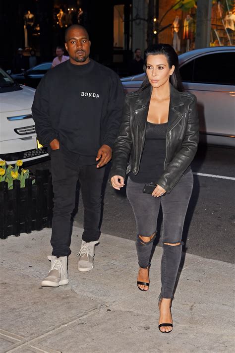 Kim Kardashian And Kanye West Out For Dinner In New York Hawtcelebs