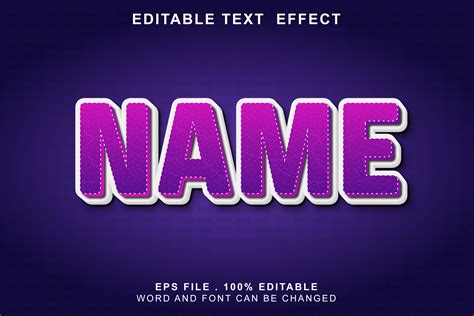 Text Effect Editable Name Graphic By Renovoestilo · Creative Fabrica