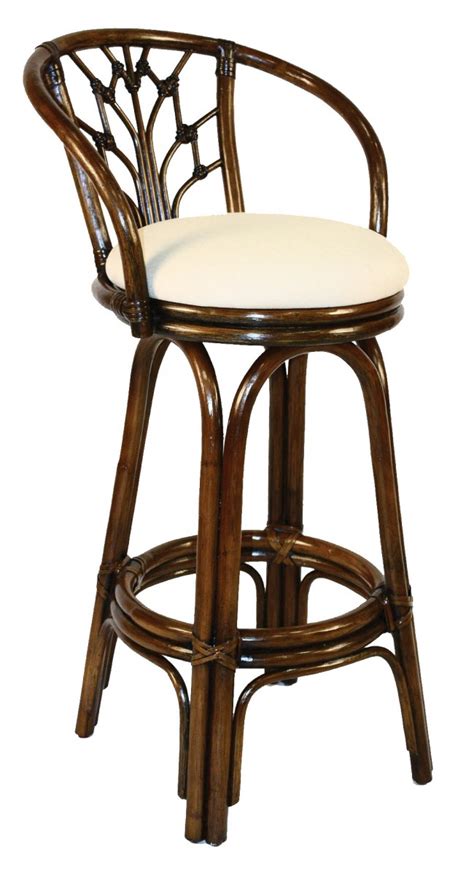 Collect wood top bar stool black. Bali Indoor Swivel Rattan & Wicker 24" Counter Stool in ...