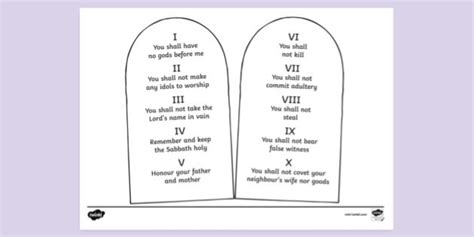 Free Printable 10 Commandments Colouring Page Colouring Sheets