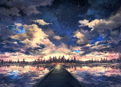 Fantasy Landscape Fantasy Art Beautiful Sky Scenery Wallpaper Anime