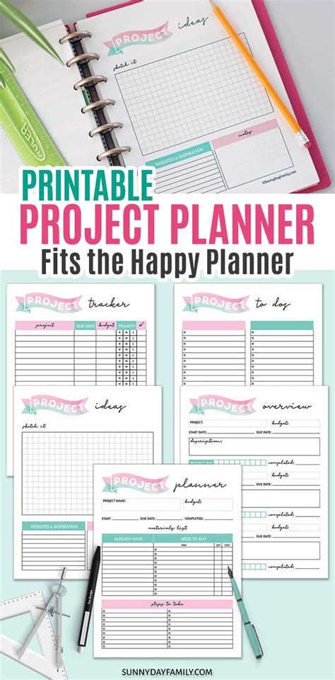 Free Project Planner Printable Printable Templates