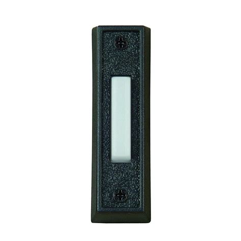 Carlon Wired Door Bell Push Button Black 6 Per Case Dh1407l The