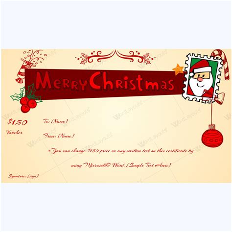 A christmas card or greeting card is a great way to greet someone on this occasion and to wish them personally. Christmas Gift Certificate Template 11 | Gift certificate ...