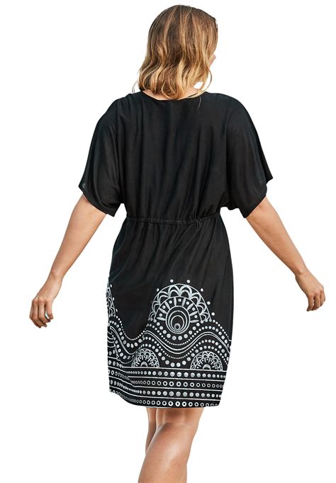 Swimsuits For All Womens Plus Size Kate V Neck Cover Up Dress Ebay