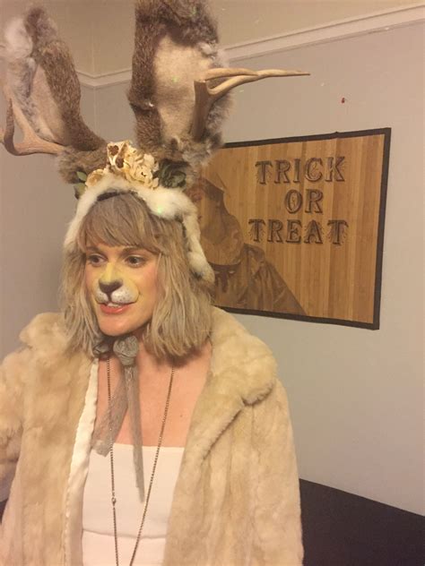 Jackalope Costume Headdress With Real Skull And Real Antlers