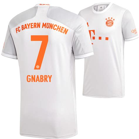Diese trikots sind etwas für waschechte fans eines der beliebtesten deutschen fußballclubs. Adidas FC Bayern München Auswärts Trikot GNABRY 2020/2021 ...