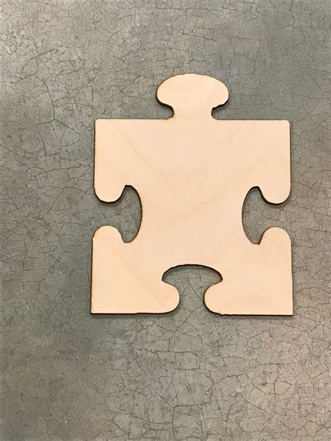 Puzzle Piece Wooden Cutout Laser Cut Wood A022 Etsy
