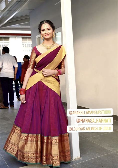 Narayana Pet Cotton Half Saree Wedding Blouse Designs Half Saree