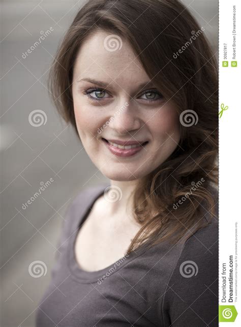 Young Woman With Beautiful Green Eyes Royalty Free Stock Photography