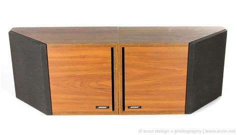 Pair Vintage Bose 22 Stereo Bookshelf Speakers Wood Grain Cabinets