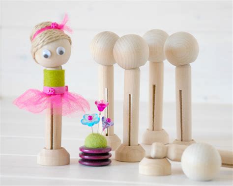 Making Peg Dolls From Wooden Doll Pins Woodpeckers Crafts