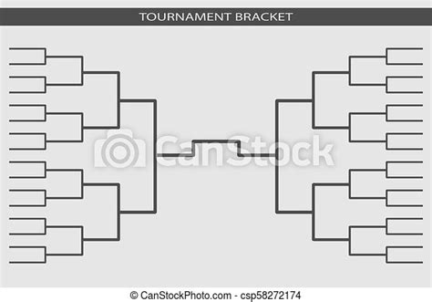 Tournament Bracket Vector Championship Template Abstract