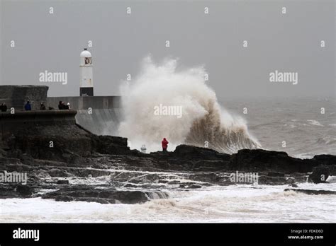 Stormy Seas At Porthcawl South Wales Stock Photo Alamy