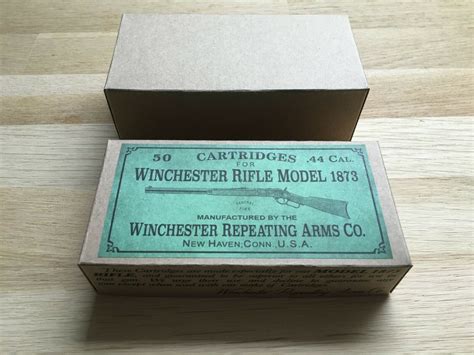 DECO Box Winchester Model Caliber Ammo Box Cartridges Old West Western Khristore