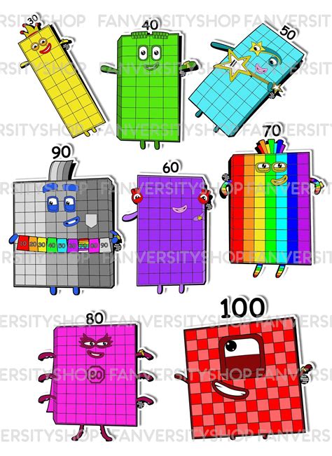 Magnetic Numberblocks Set 1 To 100 And Multiplication Dry Etsy Mexico