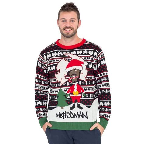 Method Man As Santa With Candy Cane Ugly Christmas Sweater