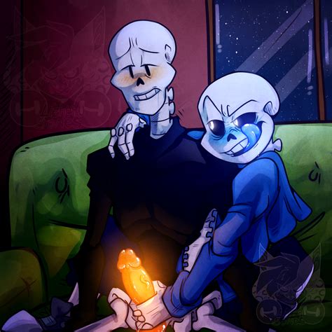 rule 34 1 1 animated skeleton blue tongue bone brother brothers duo handjob humanoid humanoid