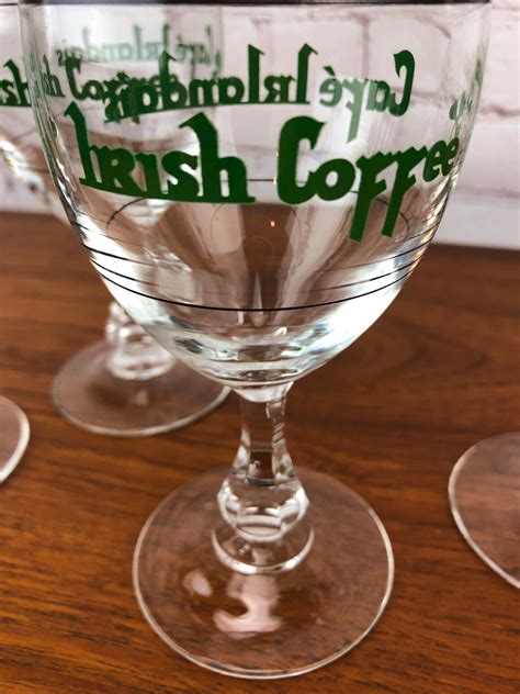vintage irish coffee goblet set 4 irish coffee glasses cristal d arques durand irish coffee