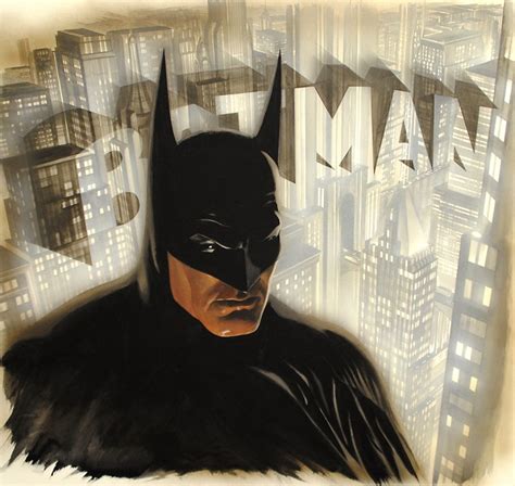 Alex Ross Batman The Legend Giclee On Canvas Marvel Dc Comics Fine Art