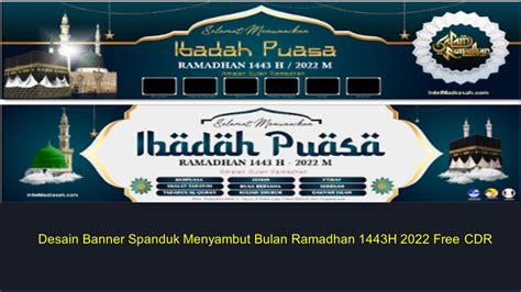 Desain Banner Spanduk Menyambut Bulan Ramadhan 1443h 2022 Free Cdr