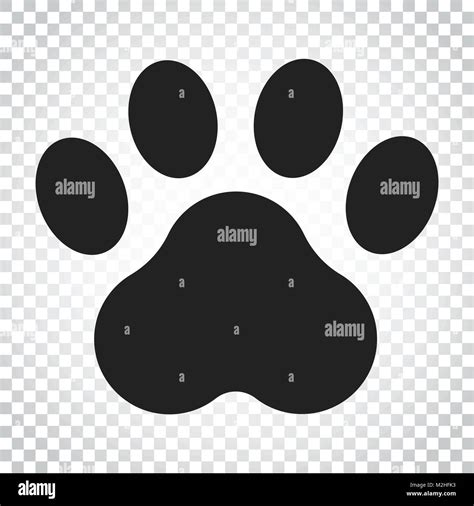 Paw Print Vector Icon Dog Or Cat Pawprint Illustration Animal